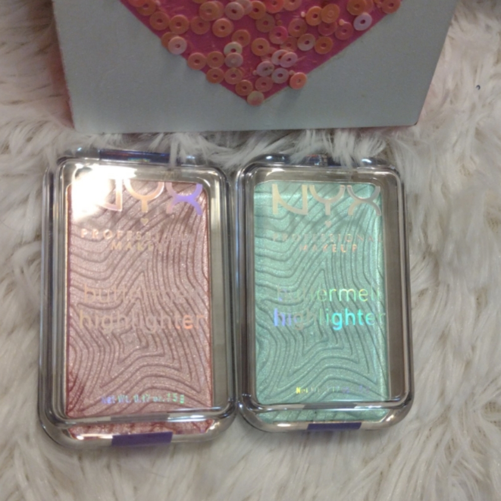 NYX Buttermelt Highlighter Set in Pink/Mint ✨ 🆕 - Picture 2 of 10
